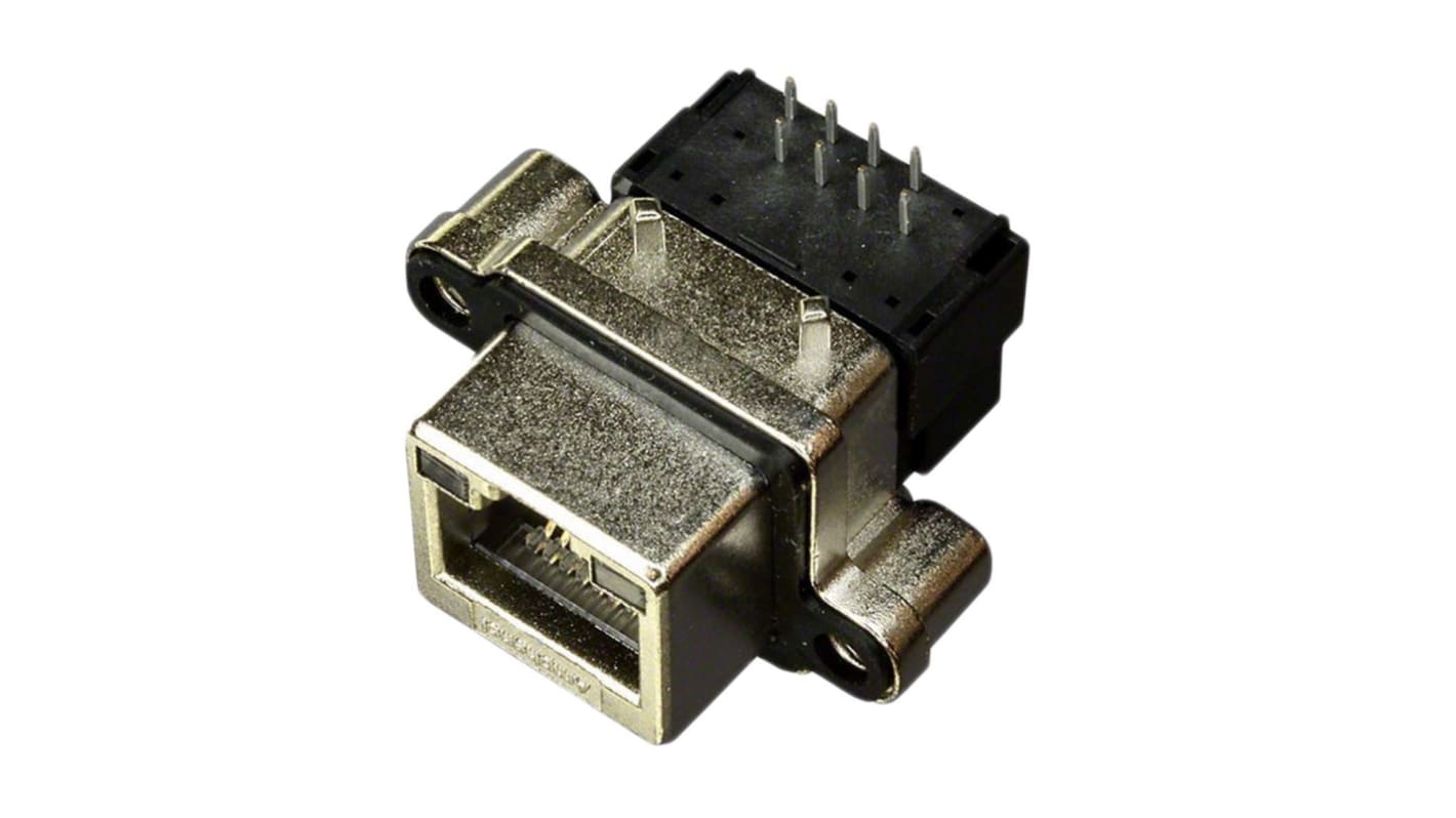 Connettore RJ45 Femmina Amphenol, Montaggio con foro passante