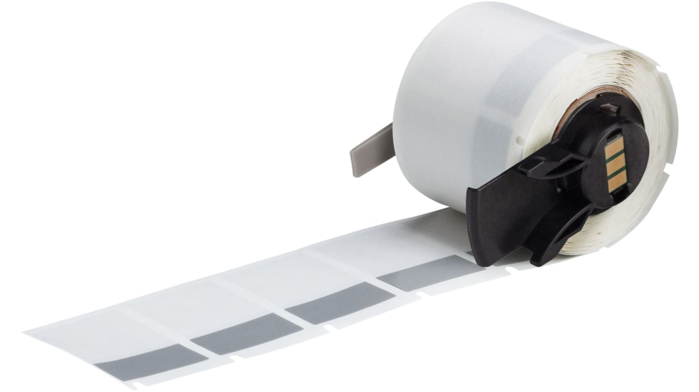 Brady B-427 Self-laminating Vinyl Grey/Transparent Cable Labels, 25.4mm Width, 38.1mm Height