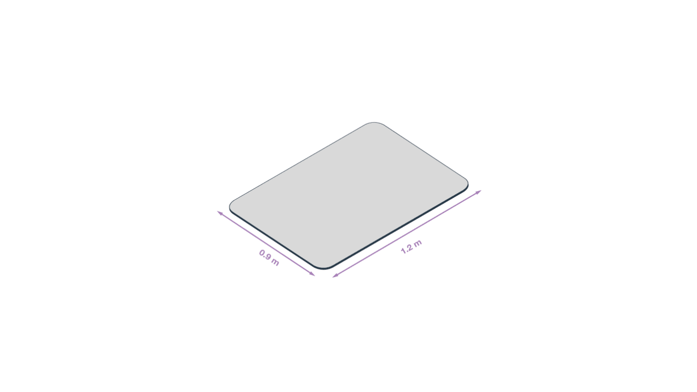 Tapis chaise de bureau Coba Europe, 1.2m x 0.9m x 1.8mm