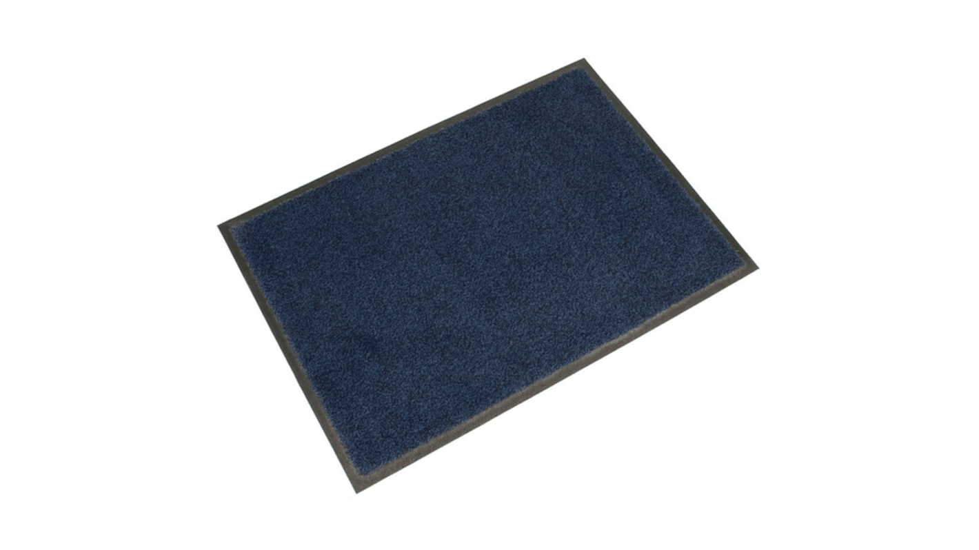 Coba Europe COBAwash Türmatte für Innenbereich, Nitrilgummi Schwarz/Blau, Stärke 8mm, 0.85m x 1.2m