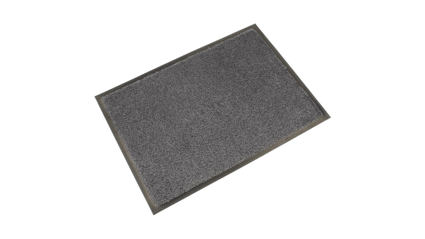 Coba Europe COBAwash, Entrance Mat, Straight Set, Indoor Use, Black/Steel, 0.85m 1.5m 8mm