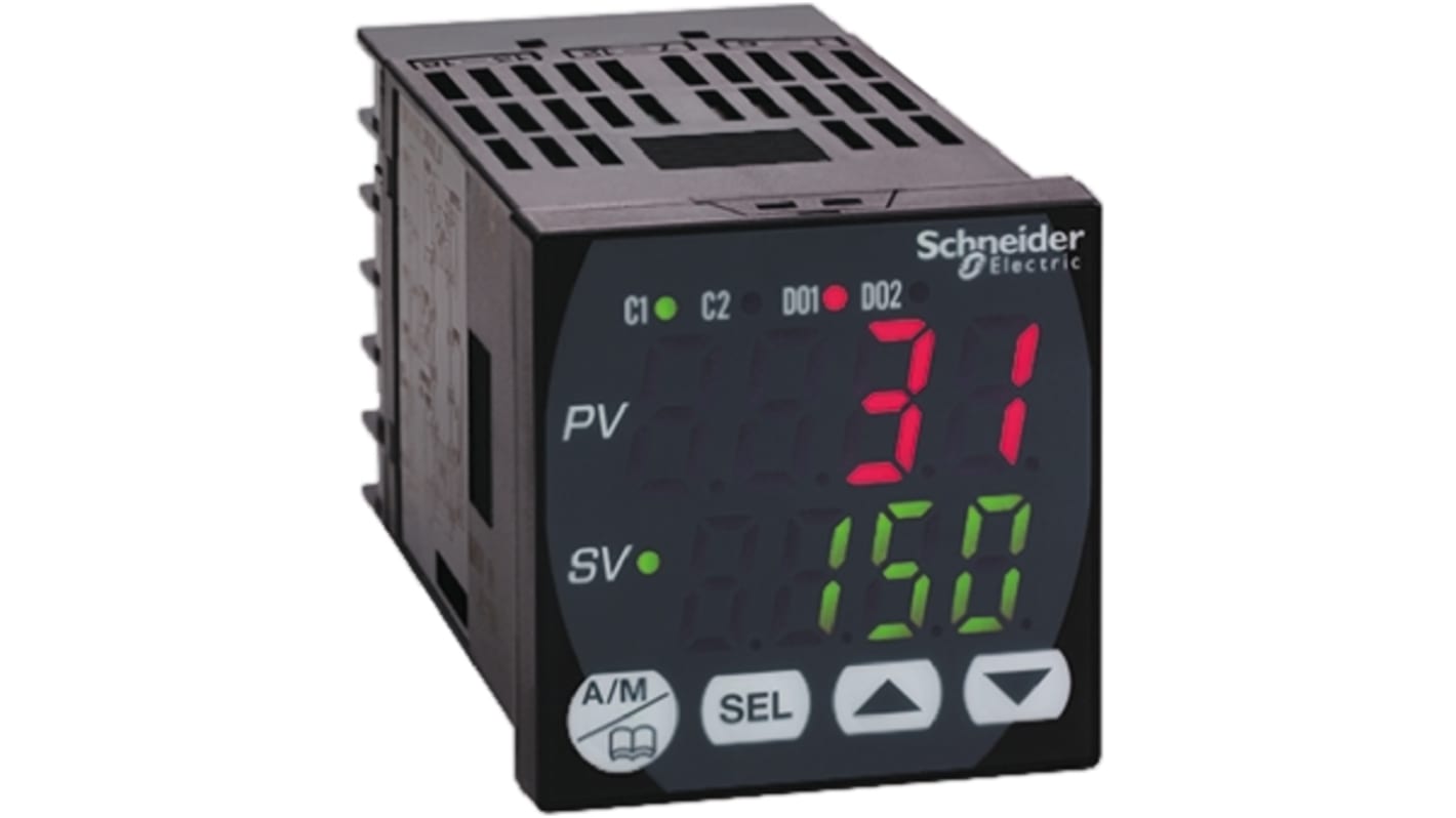Schneider Electric REG48 PID Temperature Controller, 48 x 48mm, 1 Output Analogue, 24 V ac/dc Supply Voltage