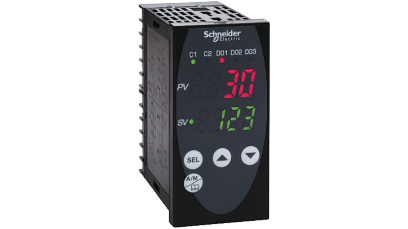 Schneider Electric REG96 PID Temperature Controller, 96 x 48mm, 2 Output Relay, 100 → 240 V ac Supply Voltage