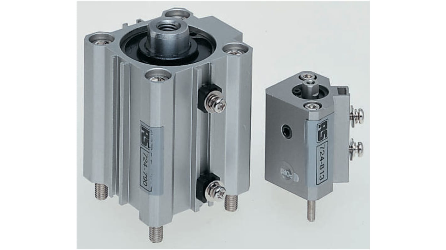 SMC CQ2 Pneumatik-Kompaktzylinder doppeltwirkend, Bohrung Ø 40mm / Hub 100mm, bis 1 MPa