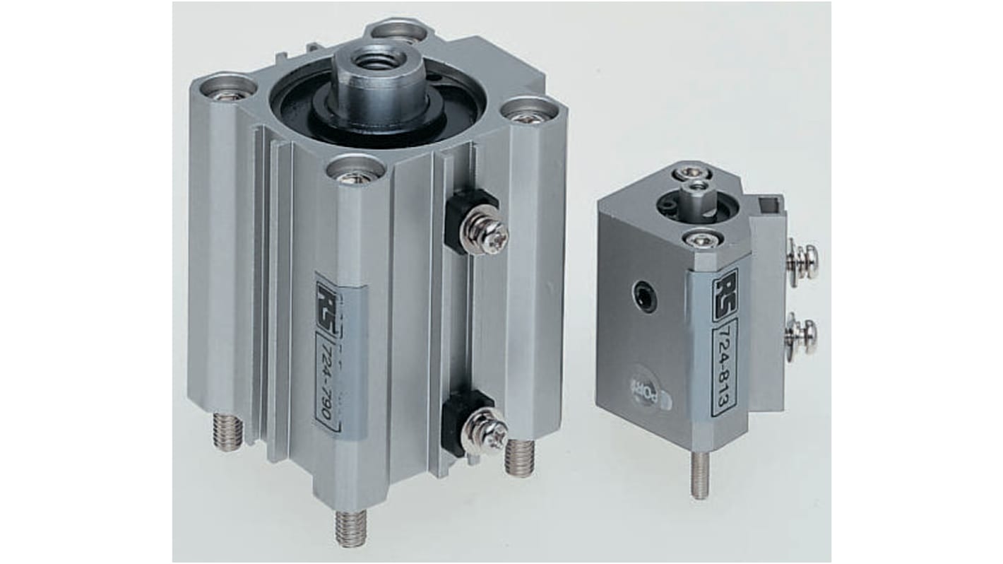 SMC Pneumatic Compact Cylinder - 25mm Bore, 10mm Stroke, CQ2 Series, Single Acting