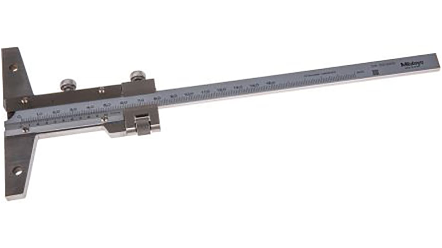 Calibre de profundidad Mitutoyo 527-101, 150mm, precisión ±0,03 mm, resolución 0,02 mm, Calibrado UKAS, , Vernier,