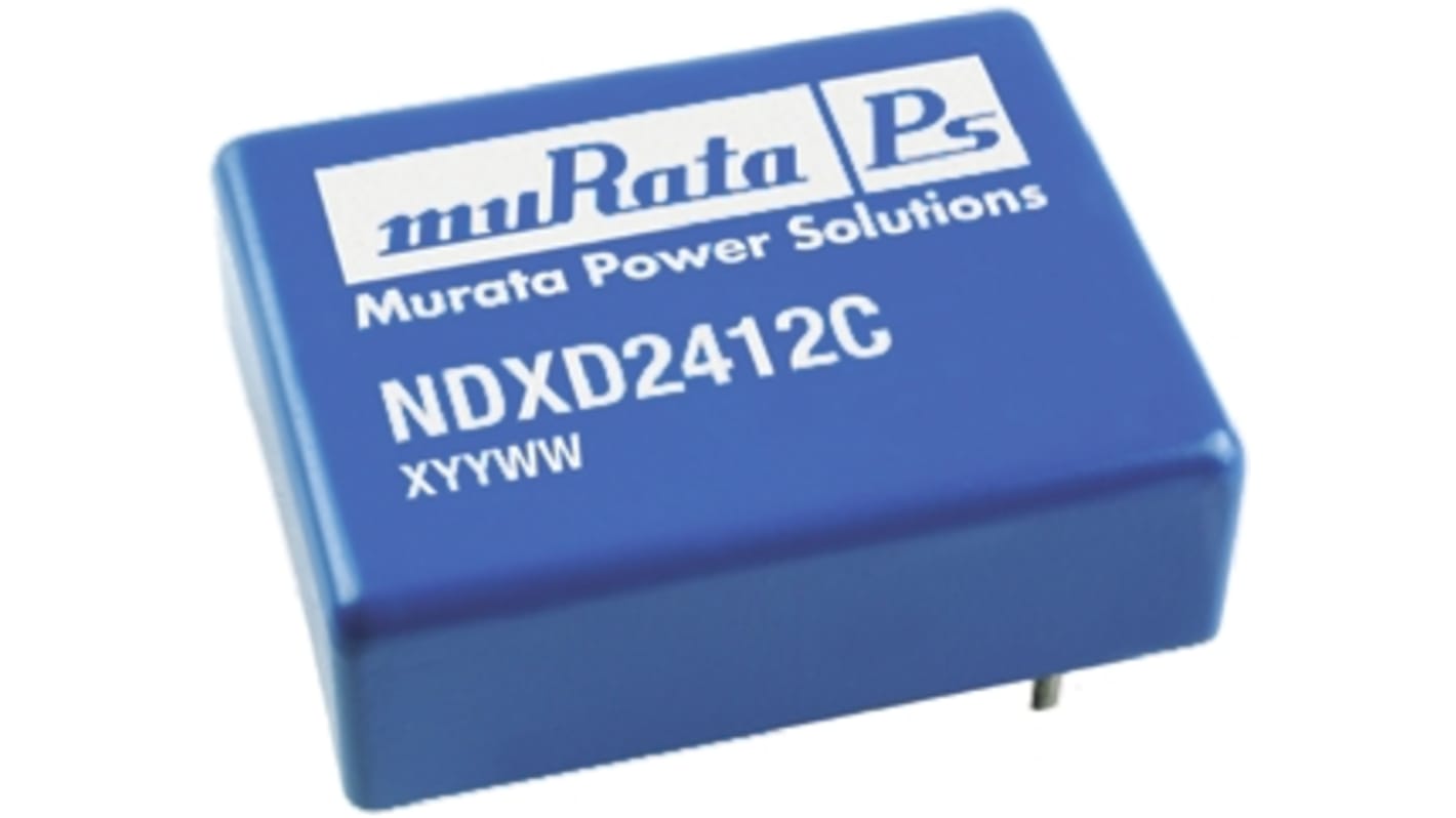 Murata Power Solutions NDX Isolated DC-DC Converter, ±12V dc/ ±312mA Output, 9 → 18 V dc Input, 7.5W, Through