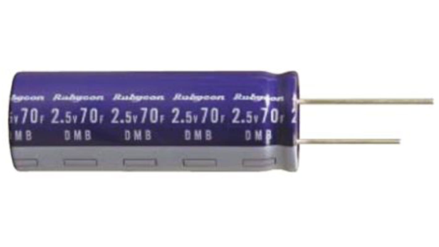 Rubycon 10F Supercapacitor ±20% Tolerance, DMB 2.5V dc, Through Hole