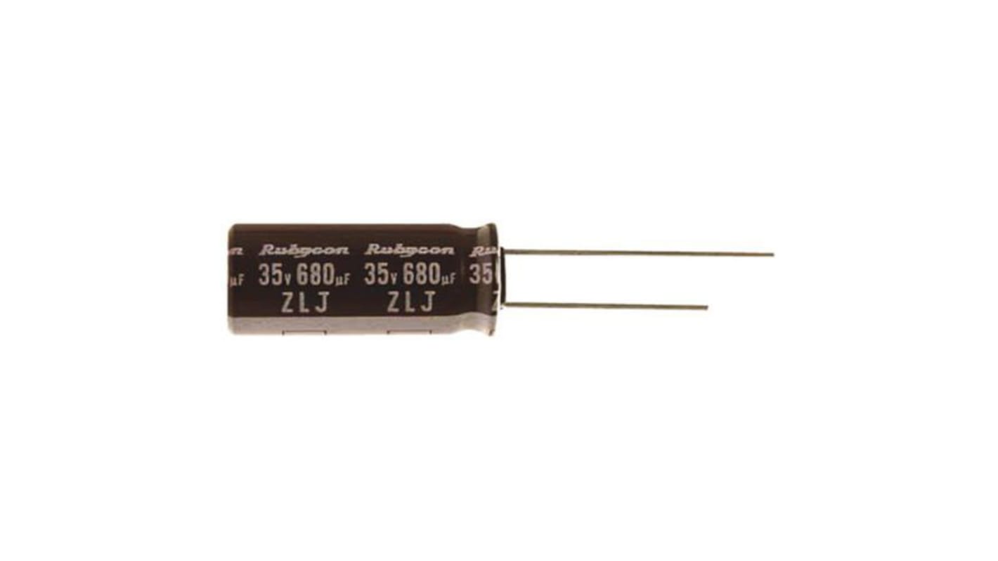 Rubycon 33μF Aluminium Electrolytic Capacitor 100V dc, Radial, Through Hole - 100ZLJ33M8X11.5