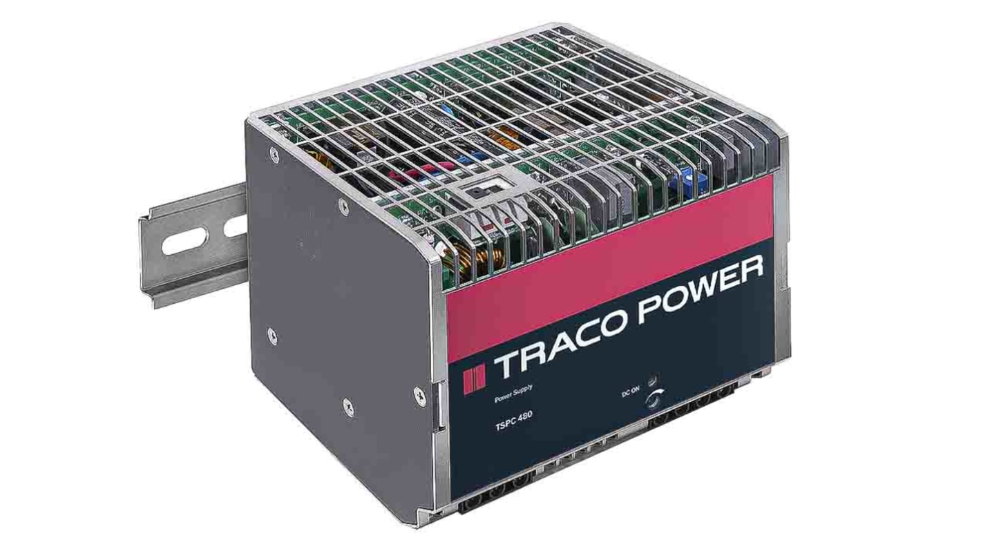 TRACOPOWER TSPC Switched Mode DIN Rail Power Supply, 85 → 132V ac ac Input, 24V dc dc Output, 20A Output, 480W