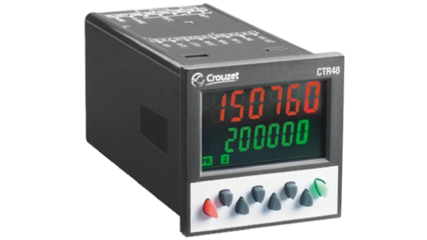 Rs-Online Contatore Crouzet Ore 40kHz display LCD 6 cifre 24 V c.a
