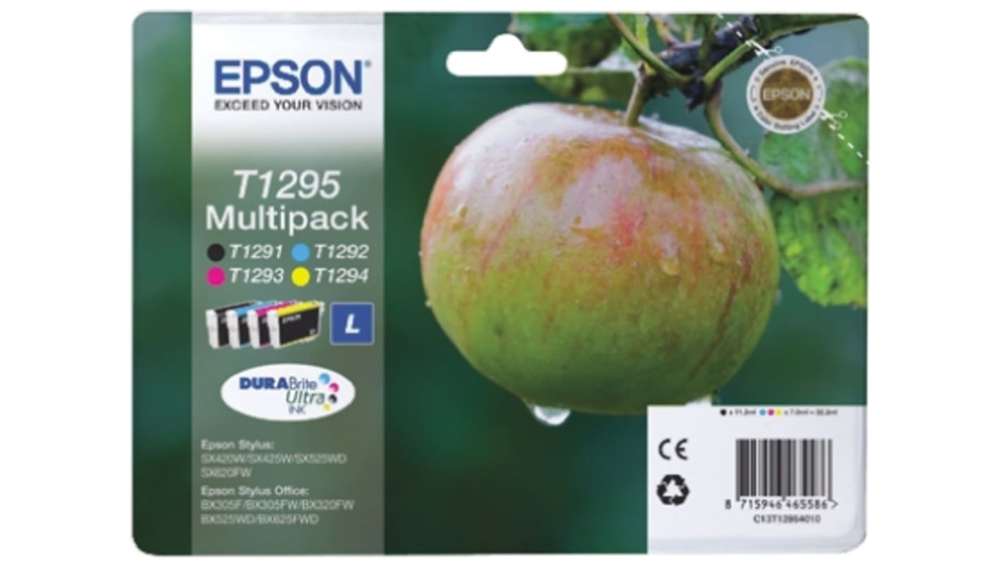 Epson T1295 Black, Cyan, Magenta, Yellow Ink Cartridge