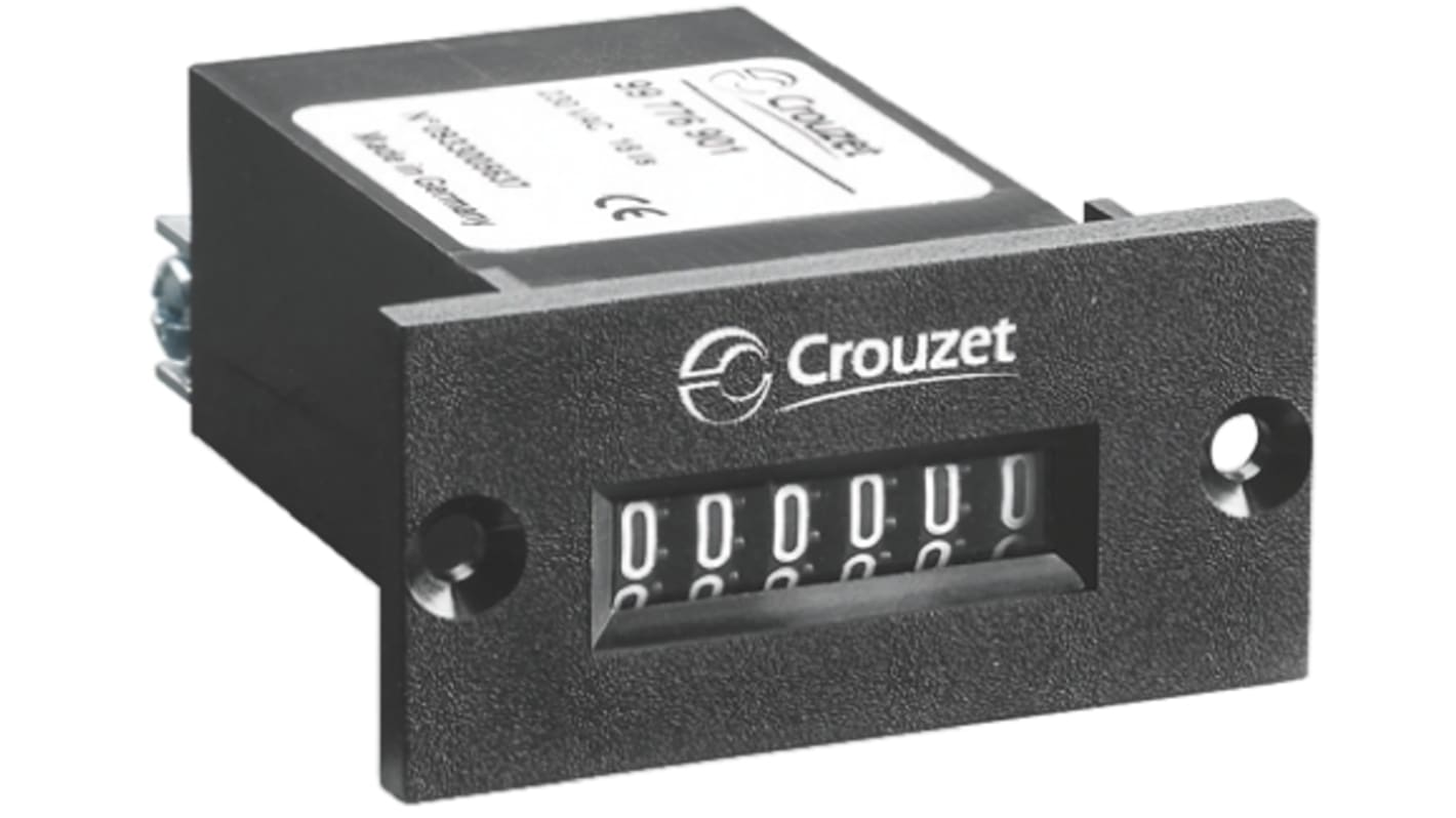 Crouzet CIM24 Zähler Mechanisch 6-stellig, Impulse, 24 Vdc, 999999