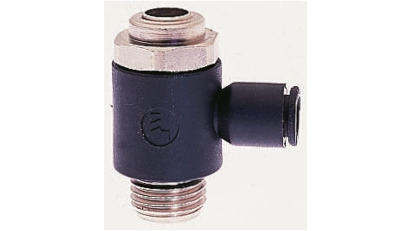 Legris 7010 Series Threaded Flow Controller, G 1/8 Male Inlet Port x 8mm Tube Outlet Port