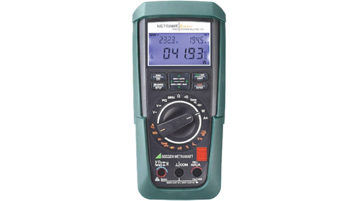 Multimetro digitale Portatile Gossen Metrawatt METRAHit ENERGY, 600V ca, 10A ca, CAT III/IV, True RMS, Cert. LAT
