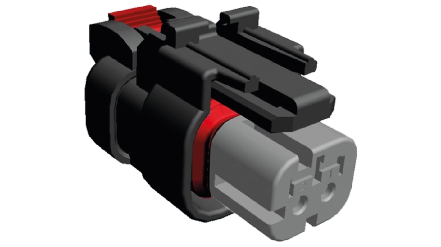 Connettore automotive TE Connectivity, Femmina, 2 vie, file, Montaggio su cavo