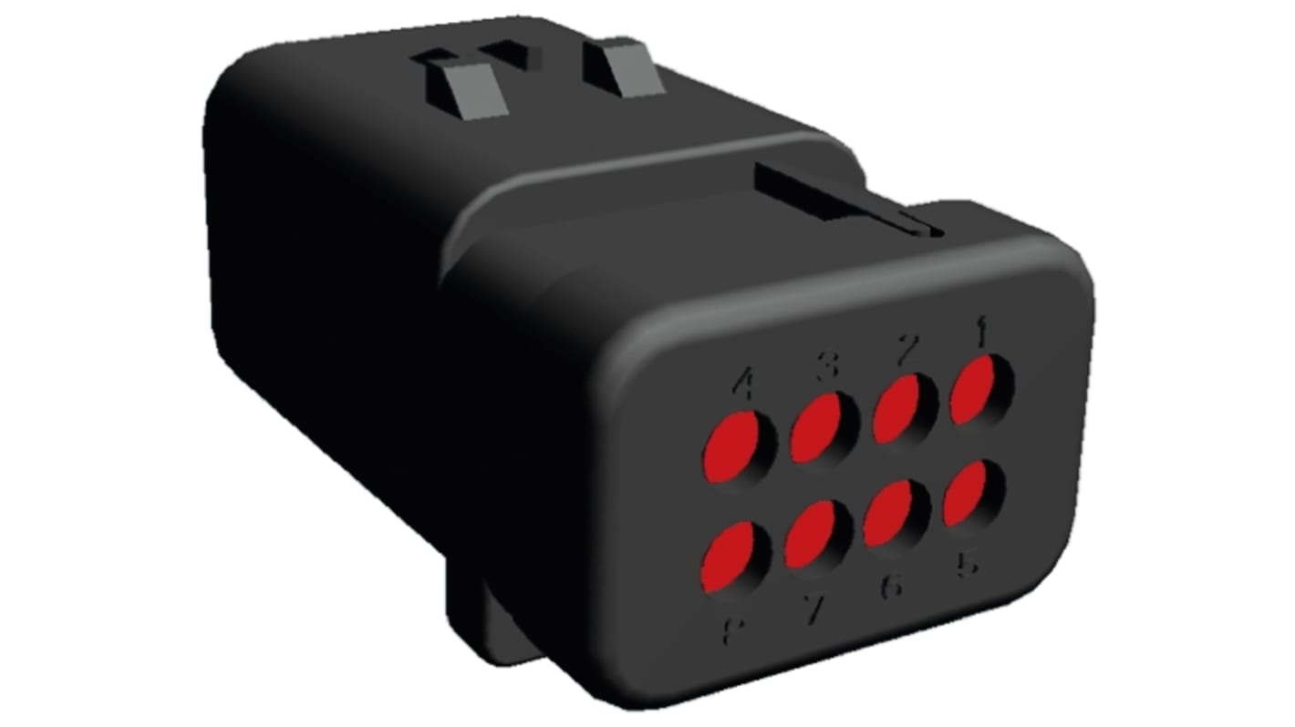 Connettore automotive TE Connectivity, Maschio, 8 vie, 2 file, Montaggio a clip
