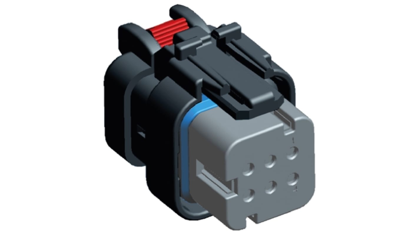Connettore automotive TE Connectivity, Femmina, 6 vie, 2 file, Montaggio su cavo