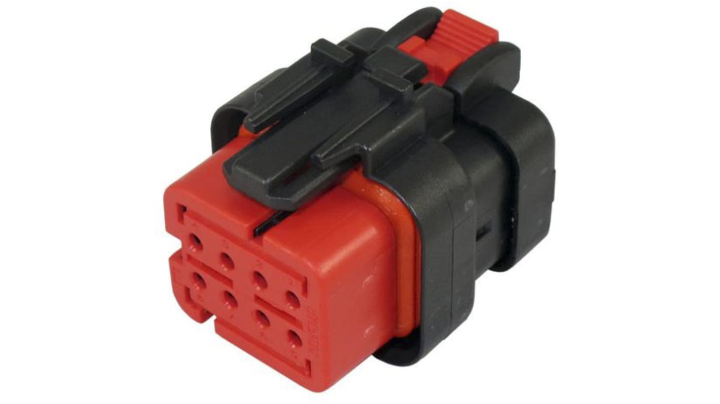 Connettore automotive TE Connectivity, Femmina, 8 vie, 2 file, Montaggio su cavo