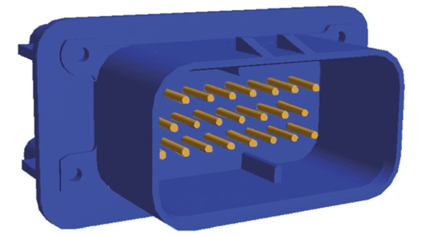 TE Connectivity, AMPSEAL Automotive Connector Plug Blue Panel Mount 23 Way, Solder Termination 1-776200-5