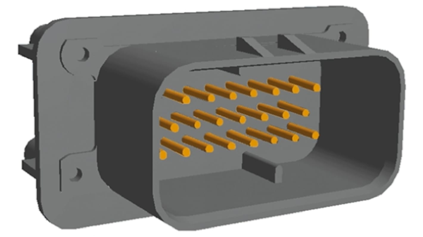 TE Connectivity, AMPSEAL Automotive Connector Plug Grey Panel Mount 23 Way, Solder Termination 1-776200-4