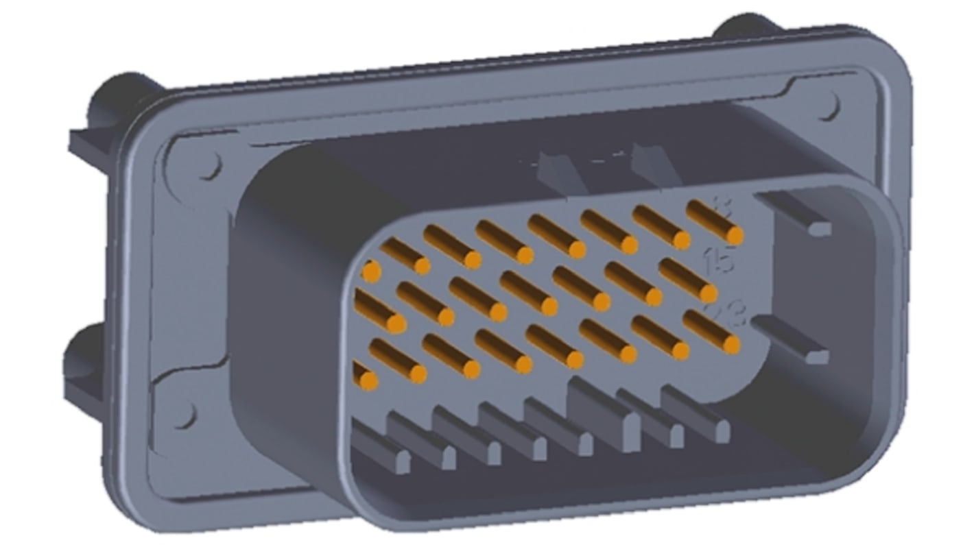 TE Connectivity, AMPSEAL Automotive Connector Plug Grey Panel Mount 23 Way, Solder Termination 1-776228-4