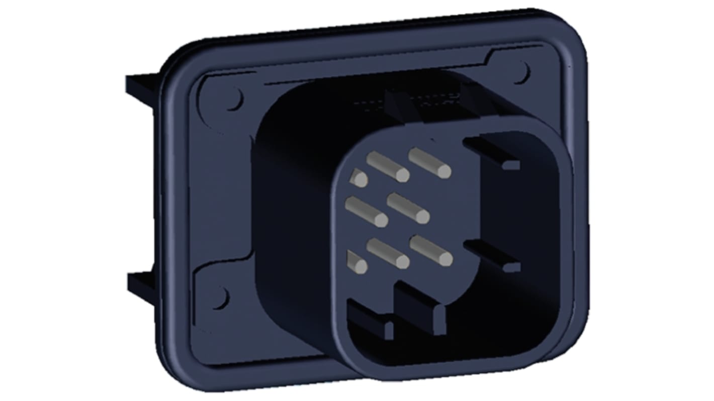TE Connectivity, AMPSEAL Automotive Connector Plug Black Panel Mount 8 Way, Solder Termination 776280-1