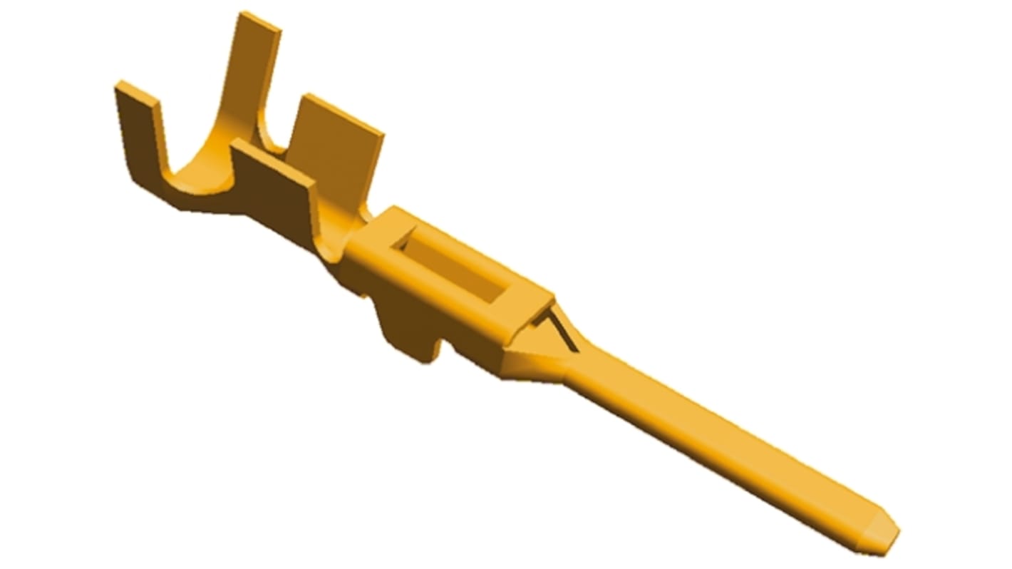 TE Connectivity MINI-MIC Series Male Crimp Terminal, 17AWG Min, 15AWG Max