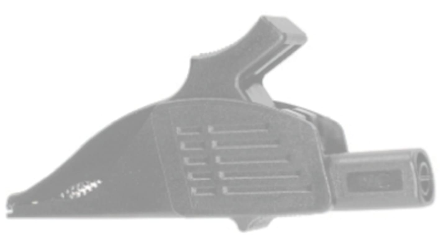 Stäubli Messing 39.5mm Krokodilklemme, Grau isoliert, 32A