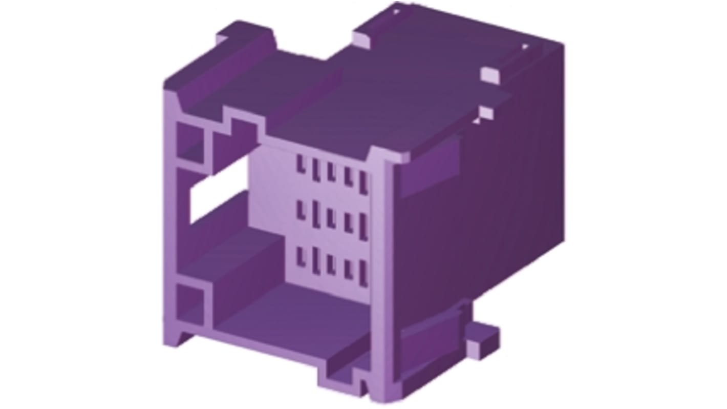 TE Connectivity, Timer Automotive Connector Plug Purple 12 Way 4-967627-1