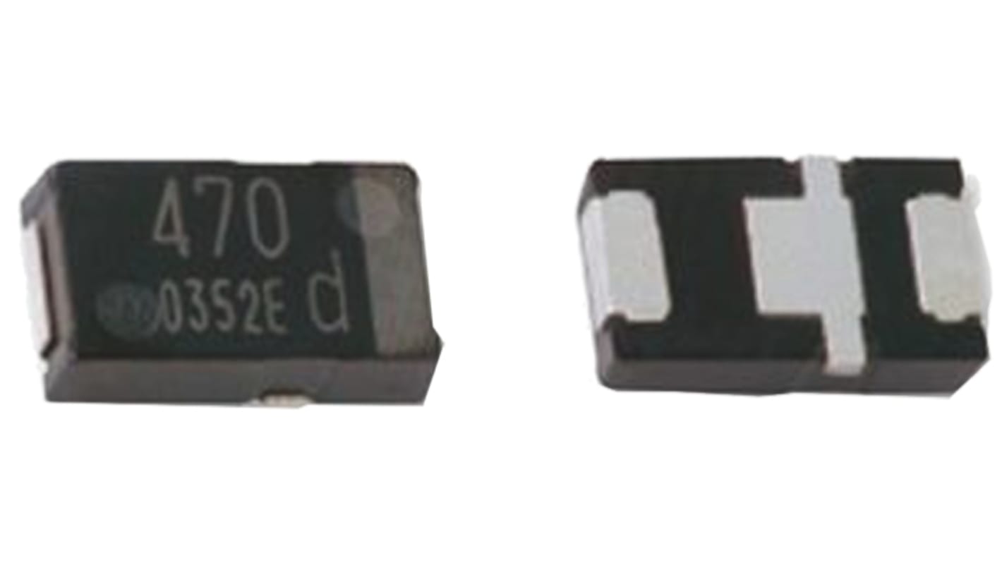 Condensatore polimerico Panasonic SP-CAP L, 470μF, 2V cc, SMD