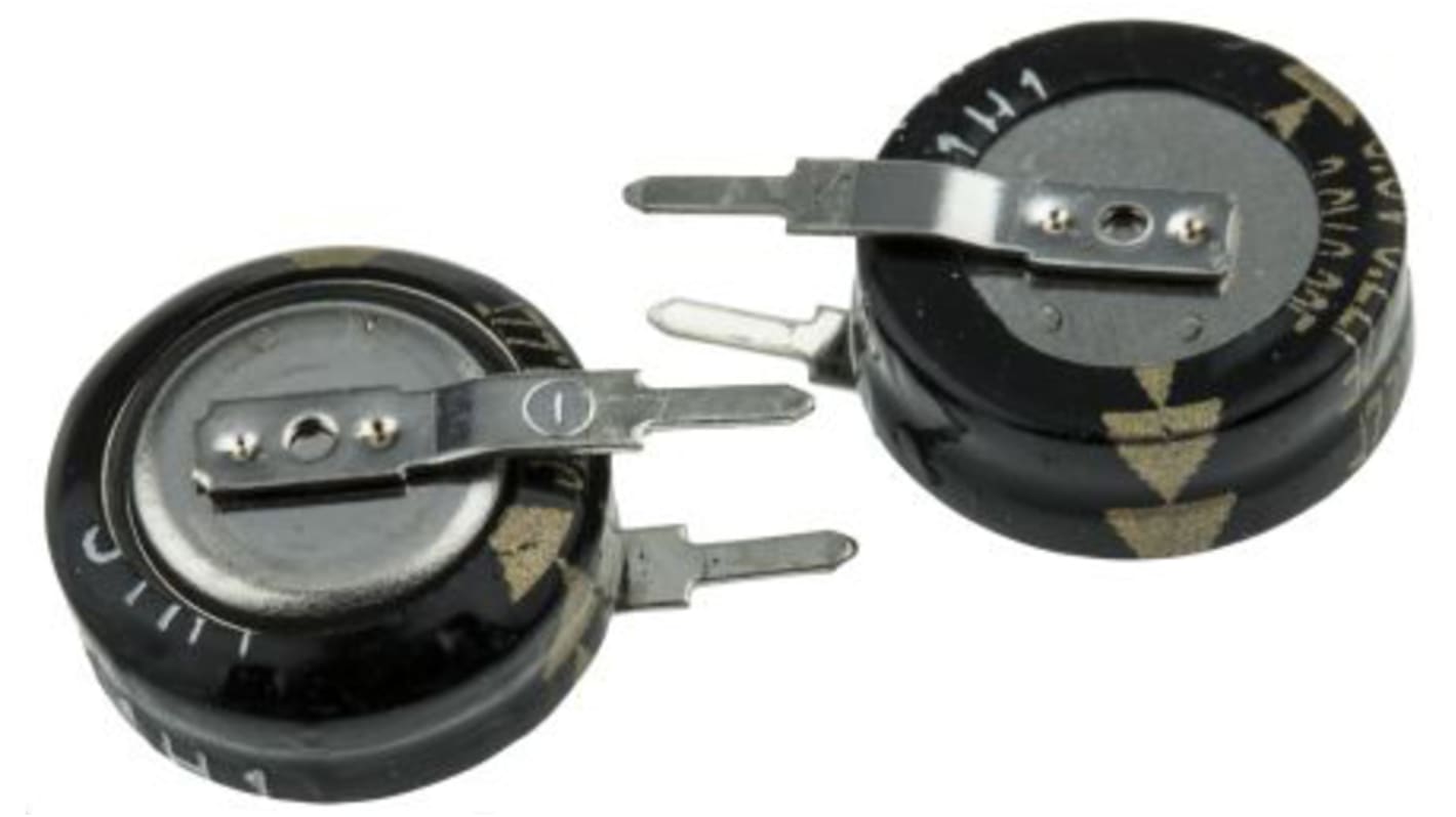 Panasonic 0.22F Supercapacitor -20 → +80% Tolerance, RG 3.6V dc, Through Hole