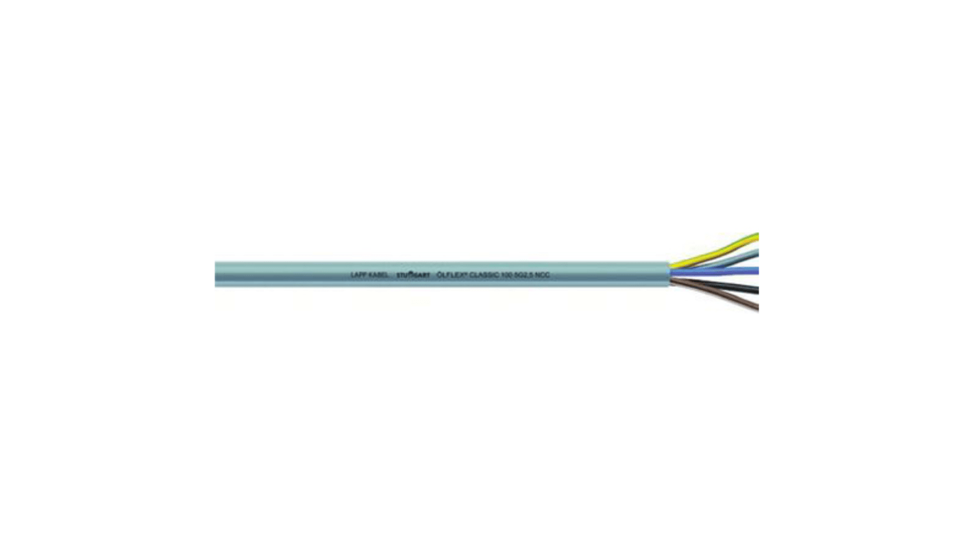 Câble de commande Lapp ÖLFLEX CLASSIC 100 300/500 V, 5 x 1 mm², 17 AWG, gaine PVC Gris, 50m