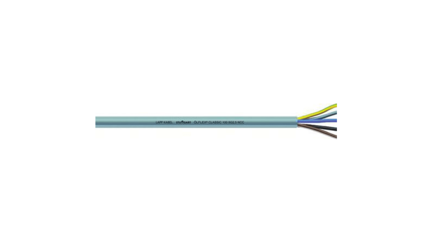 Lapp ÖLFLEX CLASSIC 100 Control Cable, 5 Cores, 0.75 mm², YY, Unscreened, 50m, Grey PVC Sheath, 18 AWG