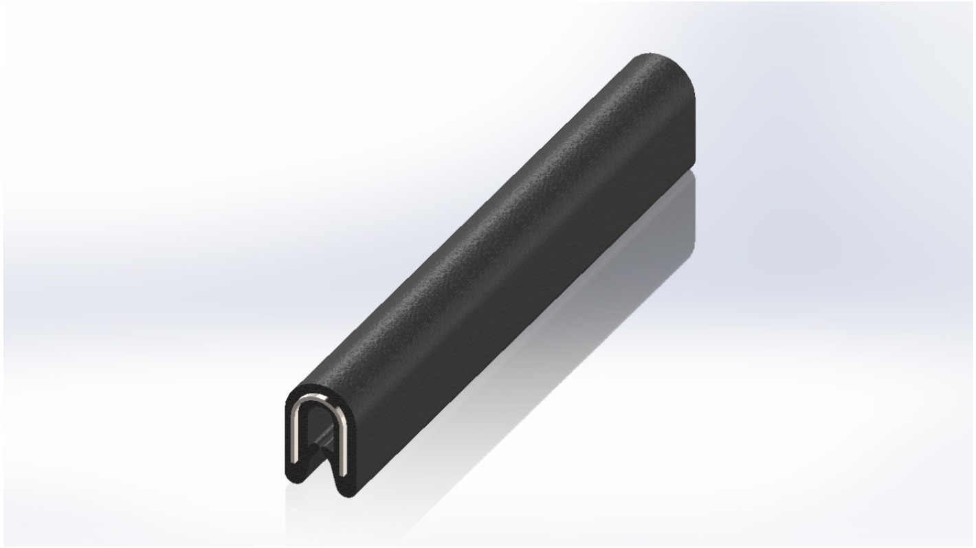 RS PRO Black PVC Edge Protection, 20m