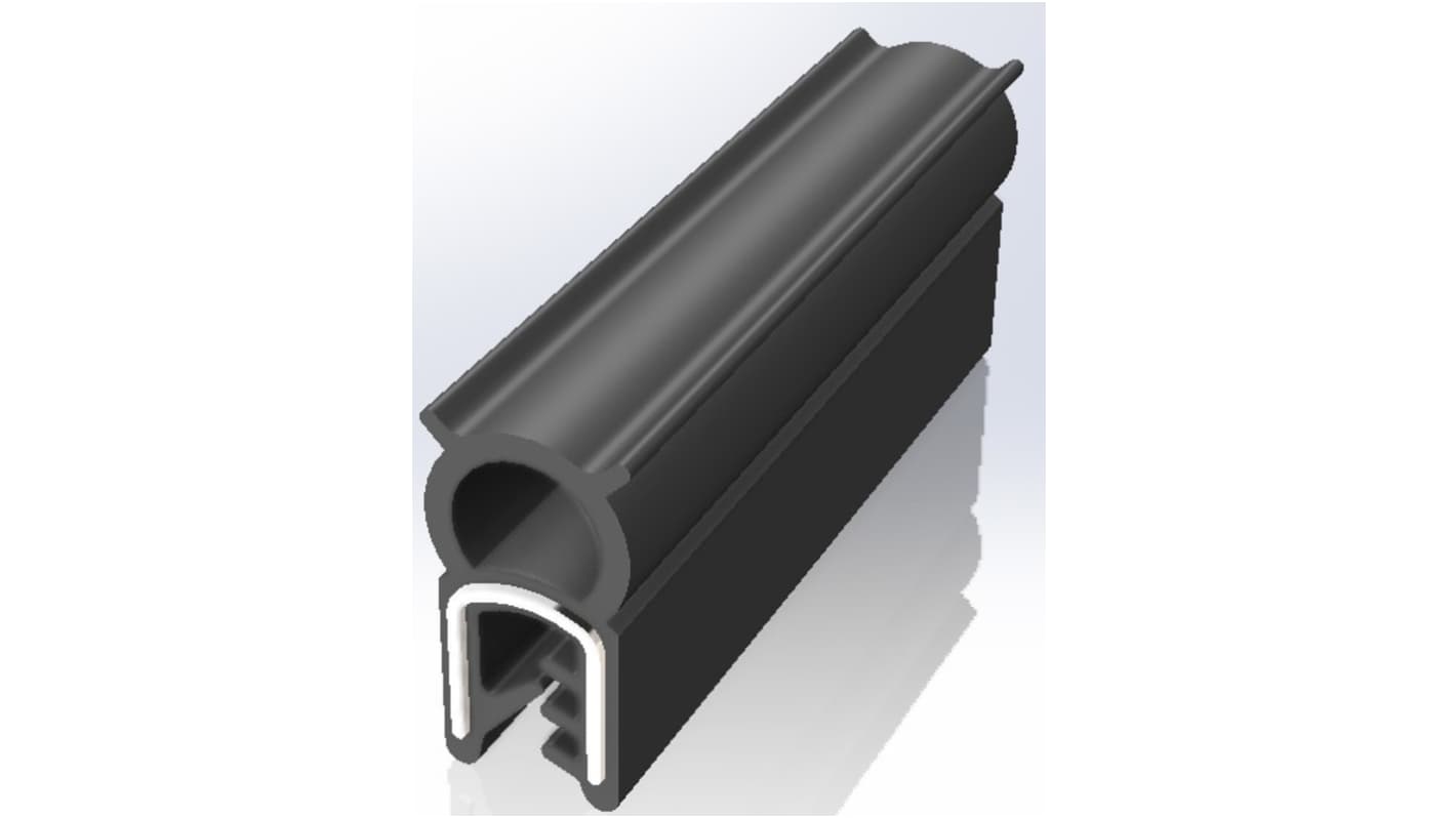 Joint d'étanchéité RS PRO en EPDM Noir, 20m x 20,4 mm x 9.8mm