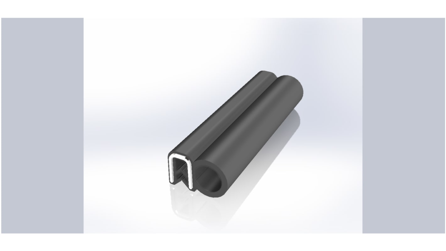 RS PRO Black EPDM  Edging Strip, 20m