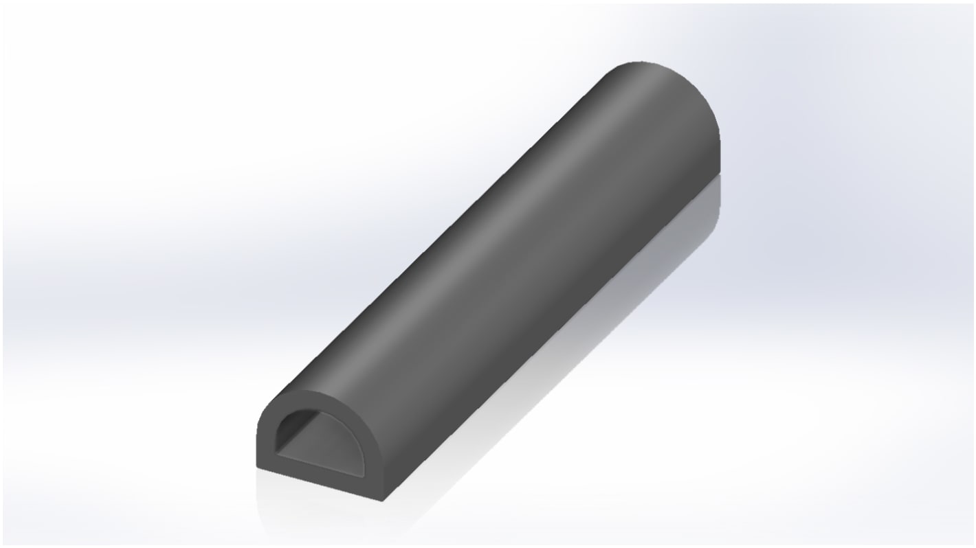 Guarnizione RS PRO in EPDM, col. Nero, 20m x 7,5 mm x 10mm