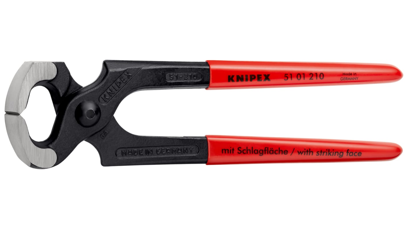 Knipex 210 mm Carpenter Hammer pincers for Soft Steel Wire; Medium Wire; Hard Steel Wire; Steel Wire