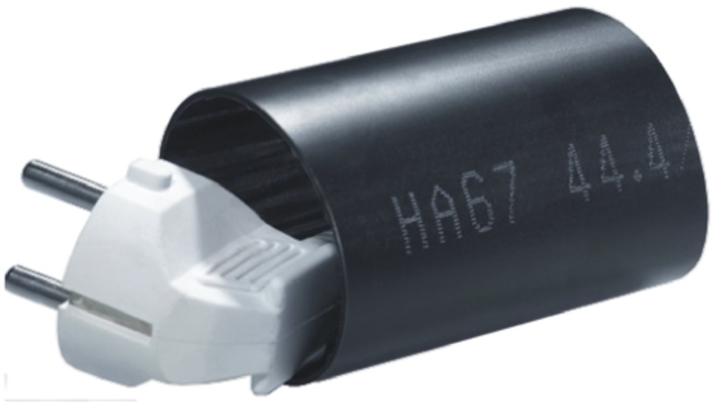 HellermannTyton 熱収縮チューブ, 収縮前 44.4mm, 収縮後 7.4mm, 黒 321-30200 HA67-44.4/7.4-PO-X-BK