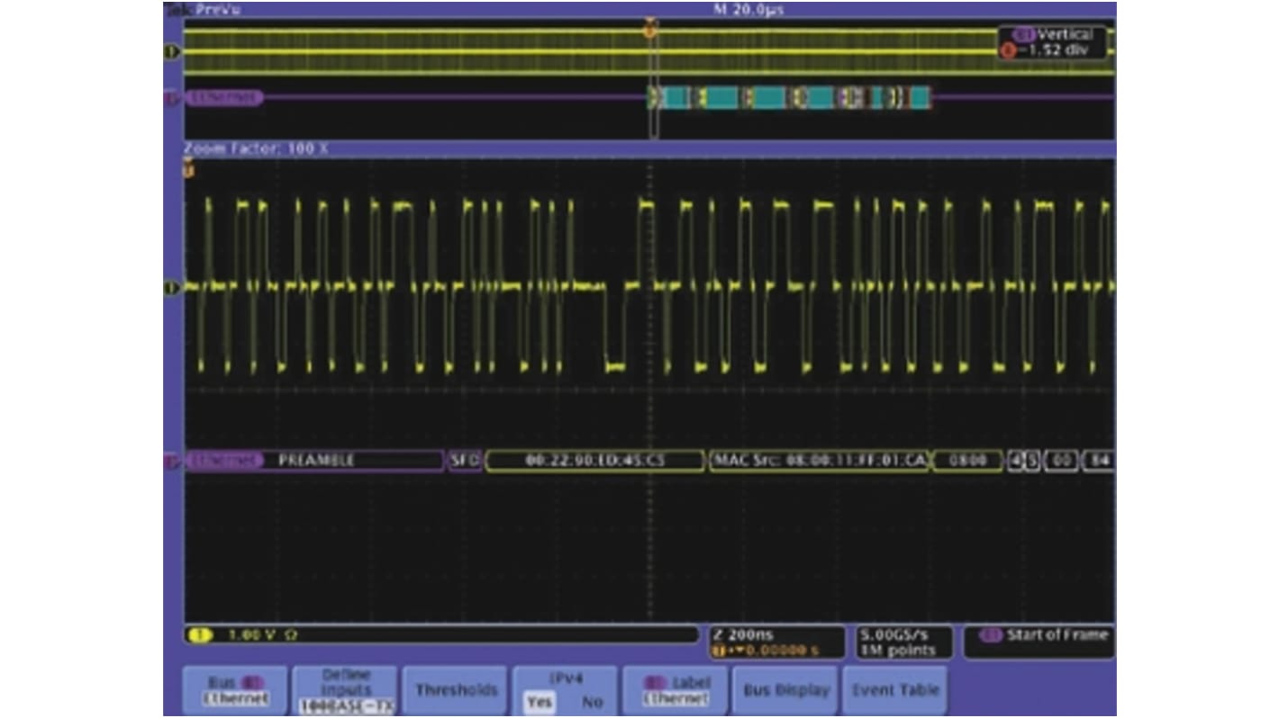 Tektronix DPO4ENET Analysis Module, Ethernet Serial Triggering Oscilloscope Module for Use with MDO4000 Series