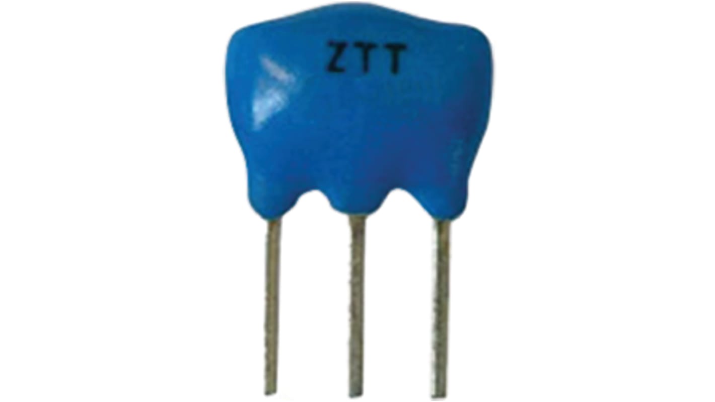 Interquip Keramikresonator 2MHz ±0.5% 80Ω 30pF 0,03%/Year 3-Pin 10 x 5 x 8mm Durchsteckmontage ±0.3%