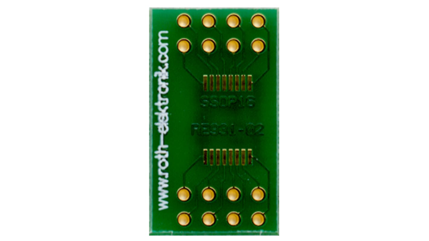 Roth Elektronik Multi-Adapter-Platine FR4 Epoxid Glasfaser-Laminat 35μm 2-seitig 23.5 x 13.5 x 1.5mm SSOP