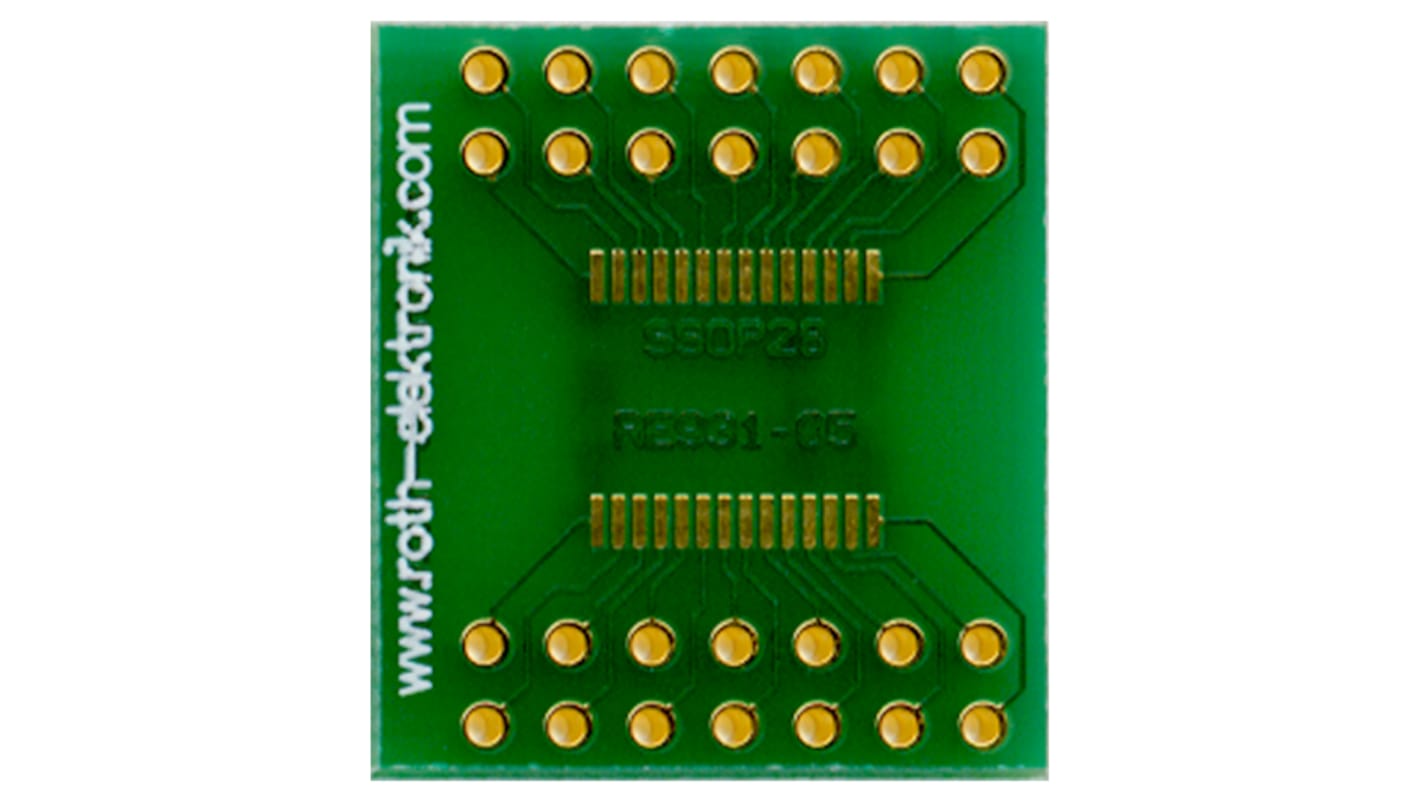 Roth Elektronik Multi-Adapter-Platine FR4 Epoxid Glasfaser-Laminat 35μm 2-seitig 23.5 x 20.95 x 1.5mm SSOP