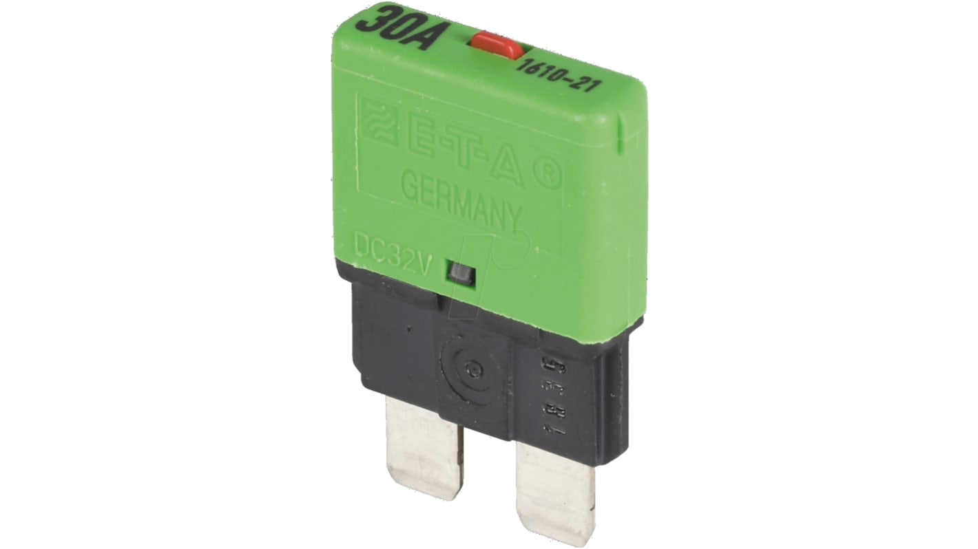 ETA Thermal Circuit Breaker - 1616  Single Pole 32V Voltage Rating, 30A Current Rating