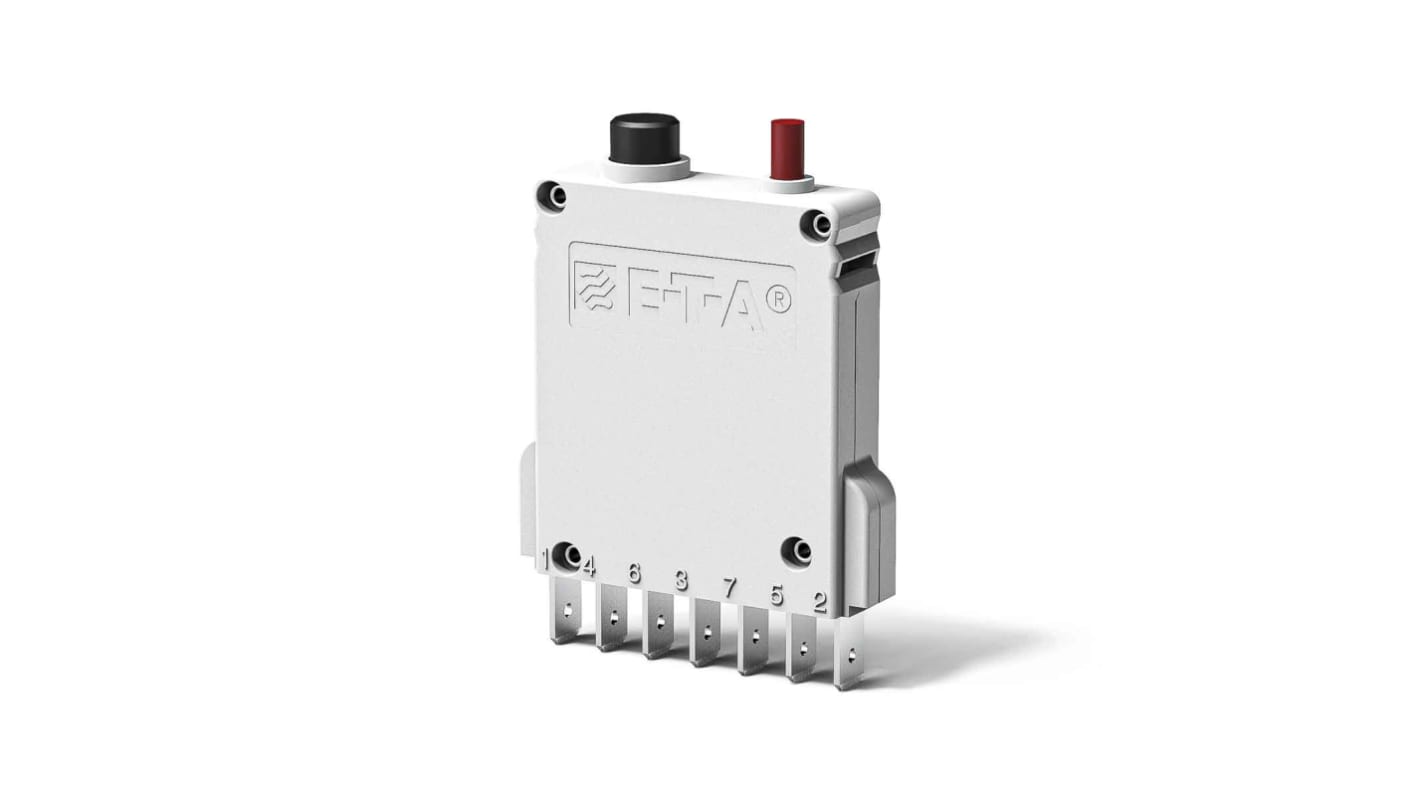 ETA Thermal Circuit Breaker - 3600 Single Pole 250V Voltage Rating Panel Mount, 6A Current Rating