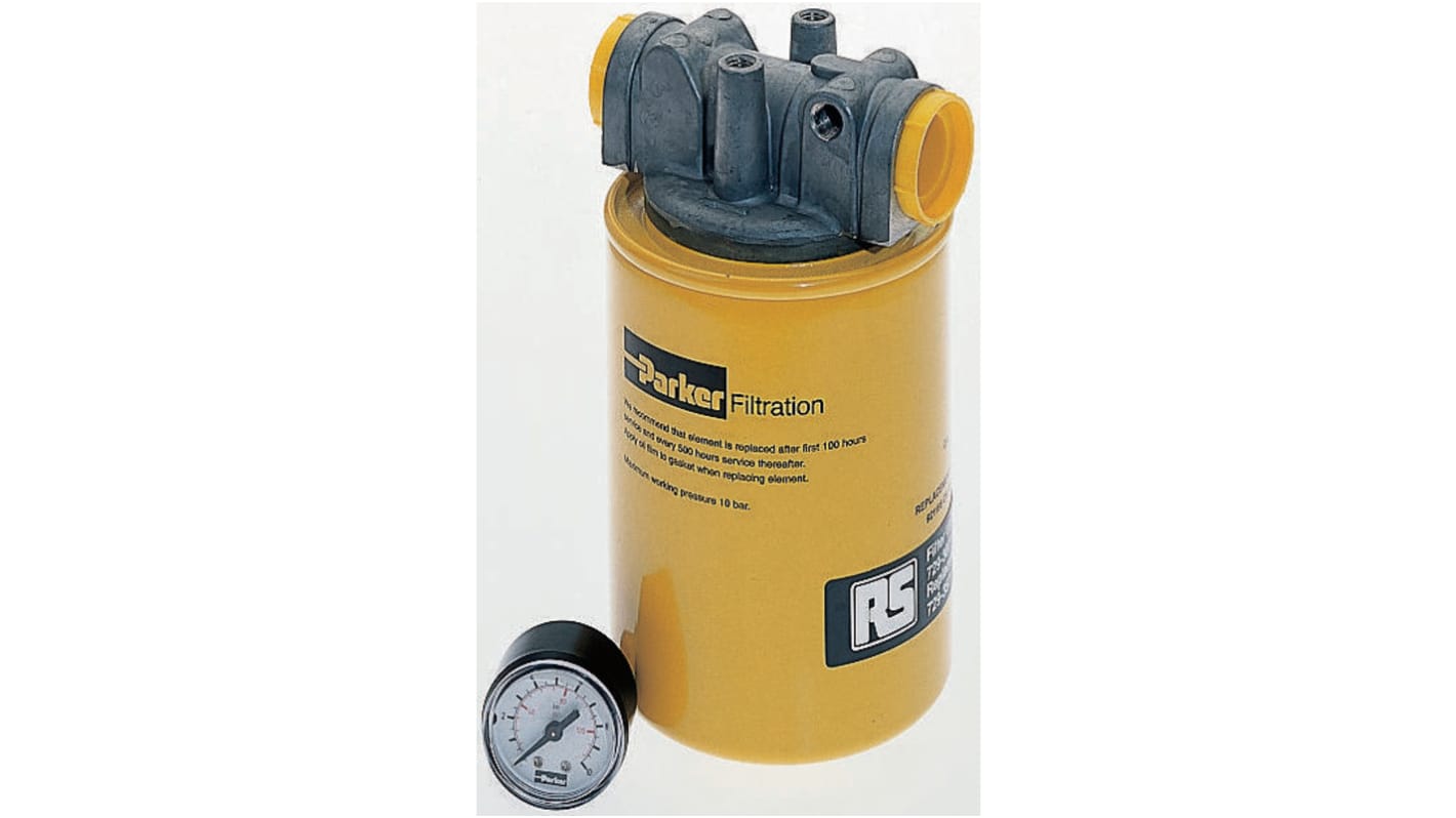Parker 10 bar 3/4in Hydraulic Spin-On Filter Can, 70L/min max, 10μm filtration size