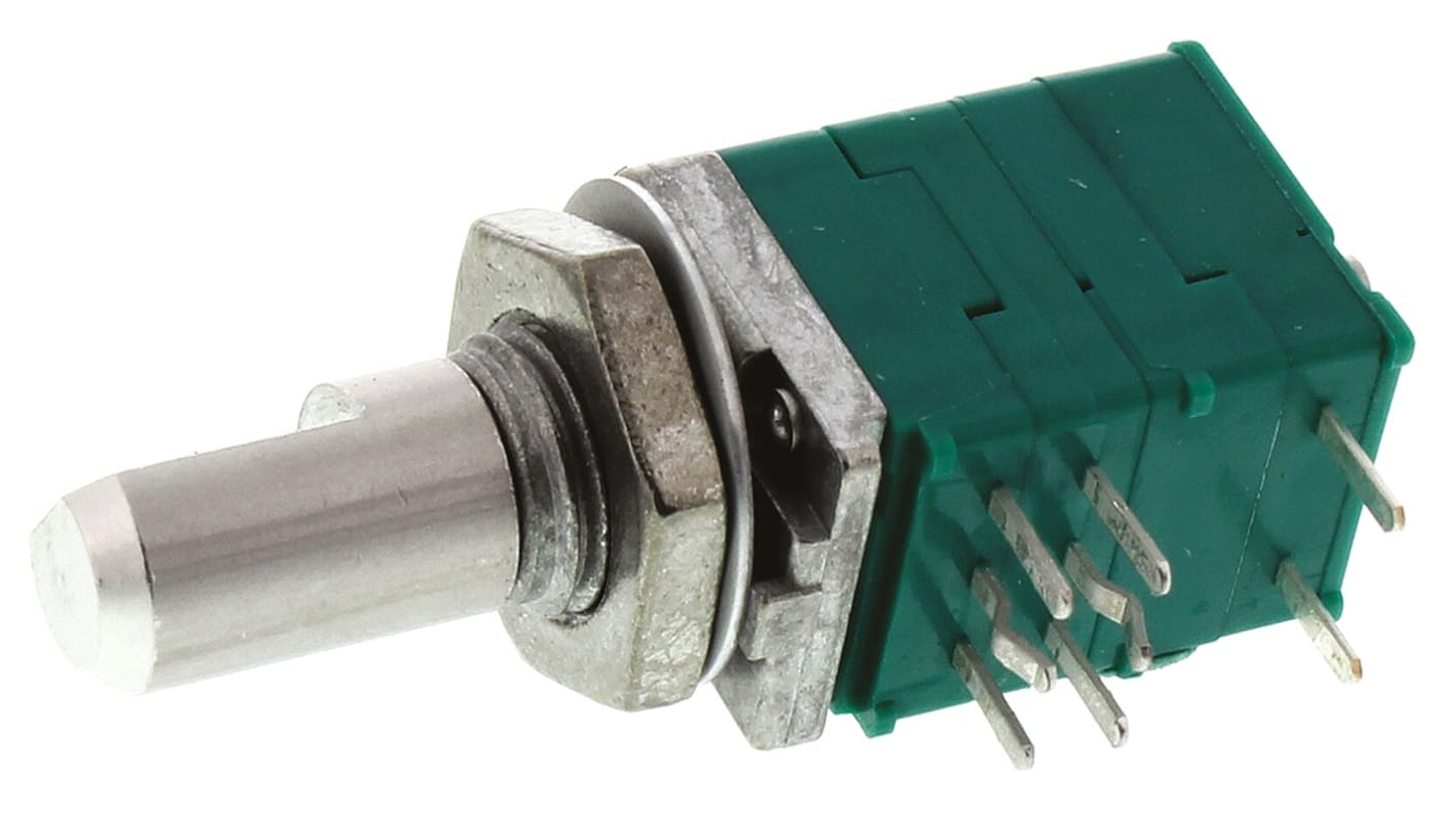 Alps Alpine RK097 10kΩ Rotary Potentiometer 2-Gang Through