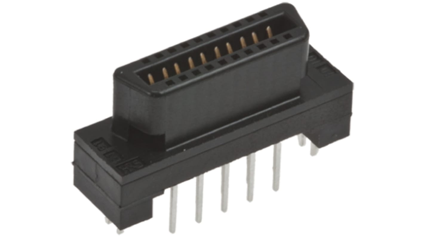 Hirose FX2 Series Straight Through Hole Mount PCB Socket, 52-Contact, 2-Row, 1.27mm Pitch, Solder Termination