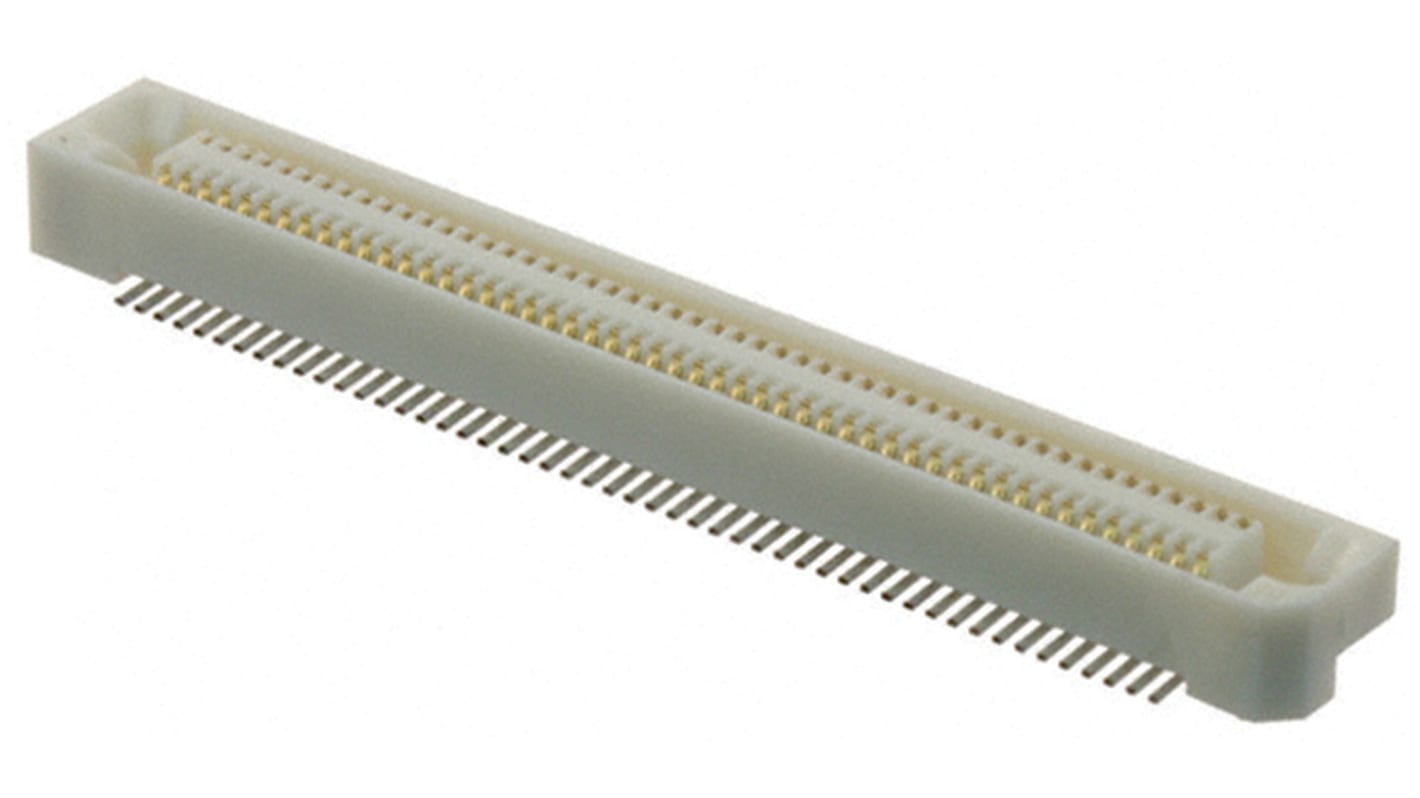 Hirose 100p双排排母 直向板对板, 0.8mm间距, SMT安装, 100 V 交流, 500mA, FX6系列